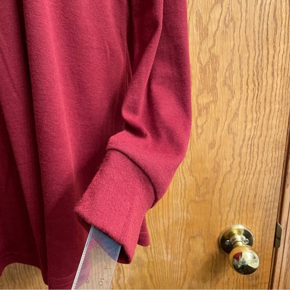 NWT Ranphee Women’s Long Sleeve Burgundy Tunic Tops Cowl Neck Sweater Maternity - Picture 7 of 14